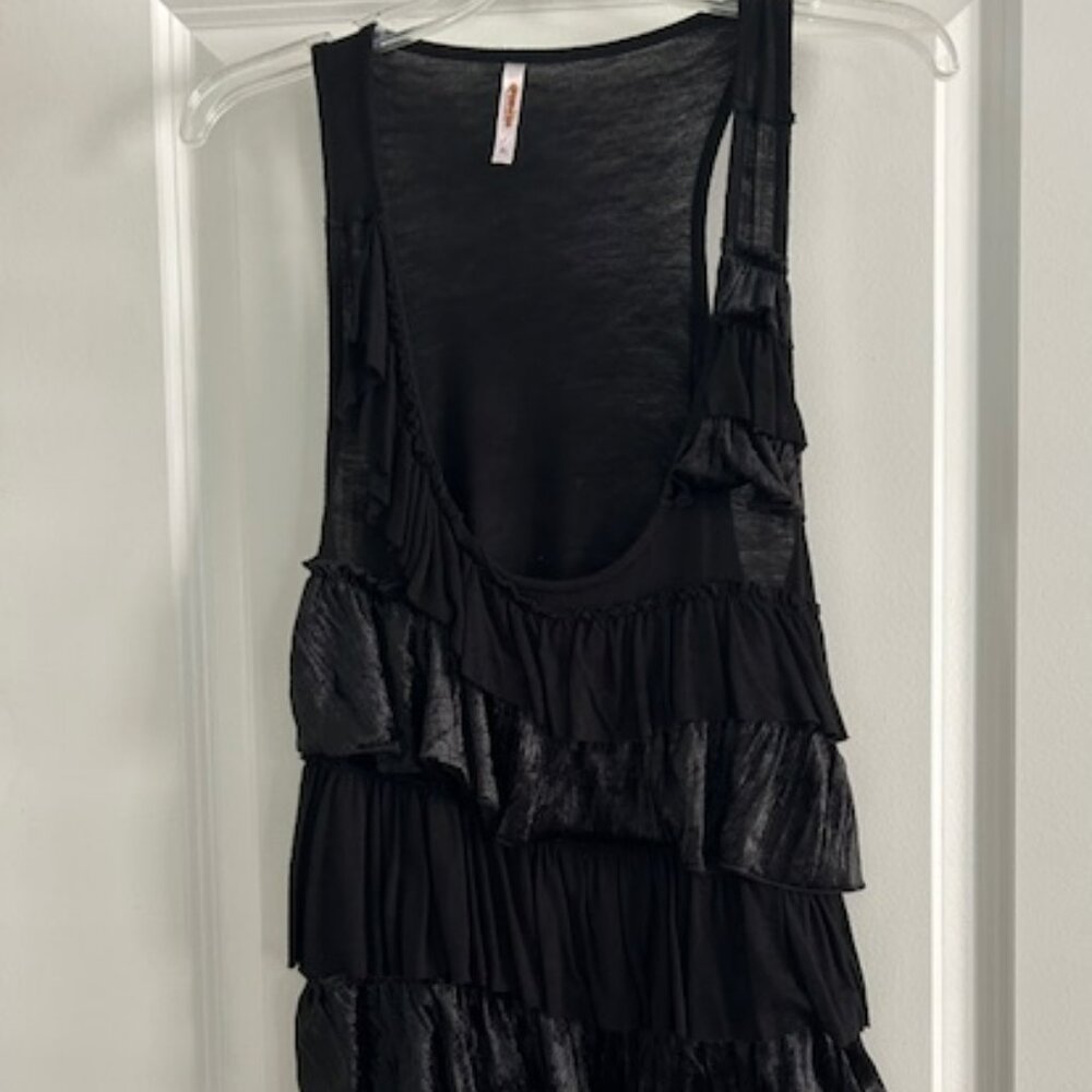 Rue21 Black Velvety Tank Top, Size XL